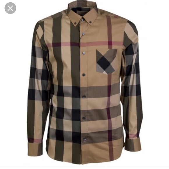 Burberry Checked Dress Shirt - Picture 1 of 4